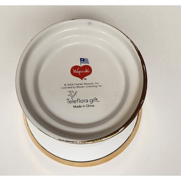 CHARLES WYSOCKI 2004 TELEFLORA MERRY CHRISTMAS PLANTER Vase - Picture 8 of 8